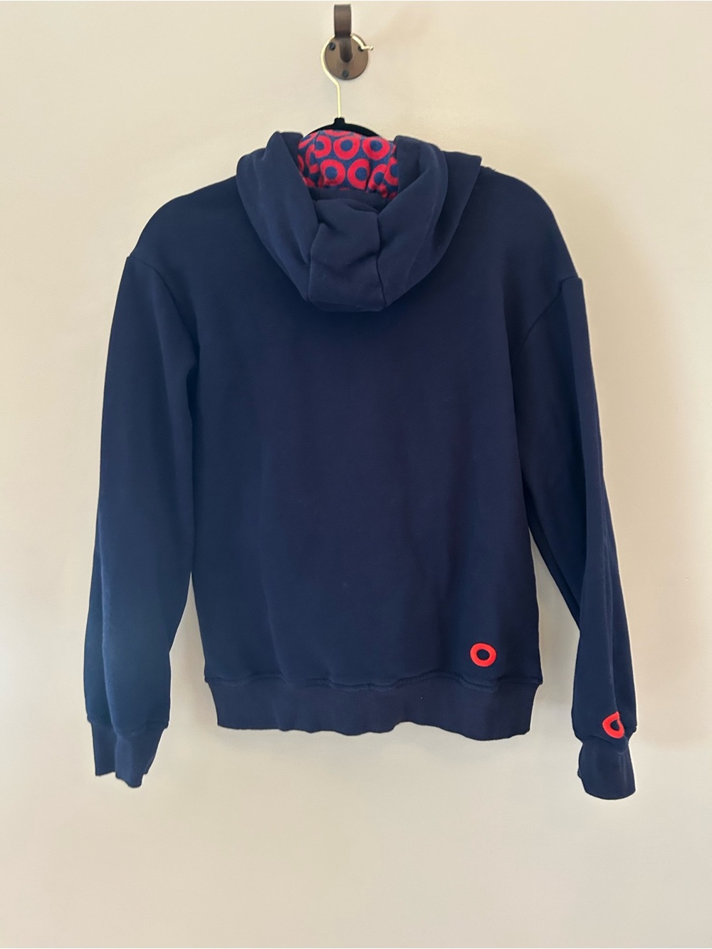 Classic Navy Hoodie with Phish Donut Accents - Women’s Sweatshirt - Picture 2 of 4